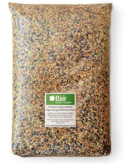 Wild Bird Feed - Premium Sunflower Heart Blend with Kibbled Maize & Peas