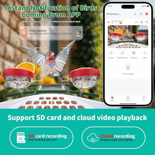 aimidream bird feeder with camera more info image