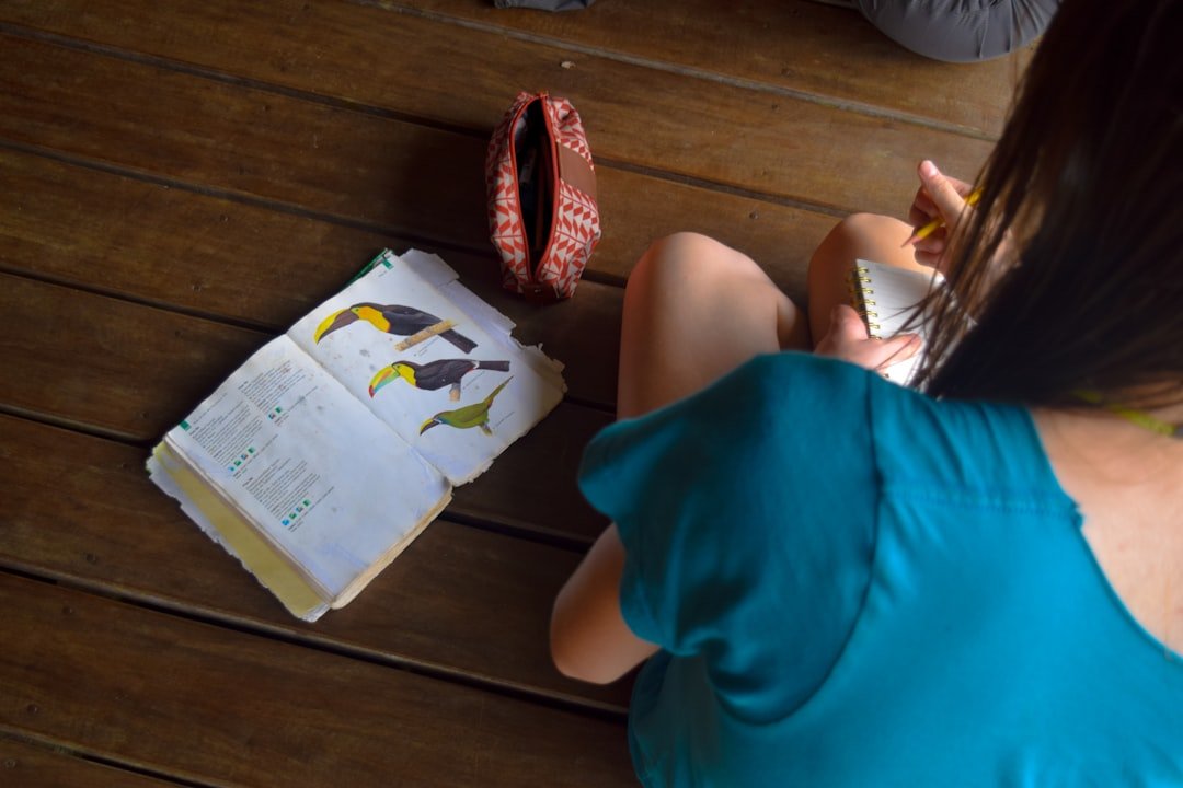 Children's nature journal featuring bird observations