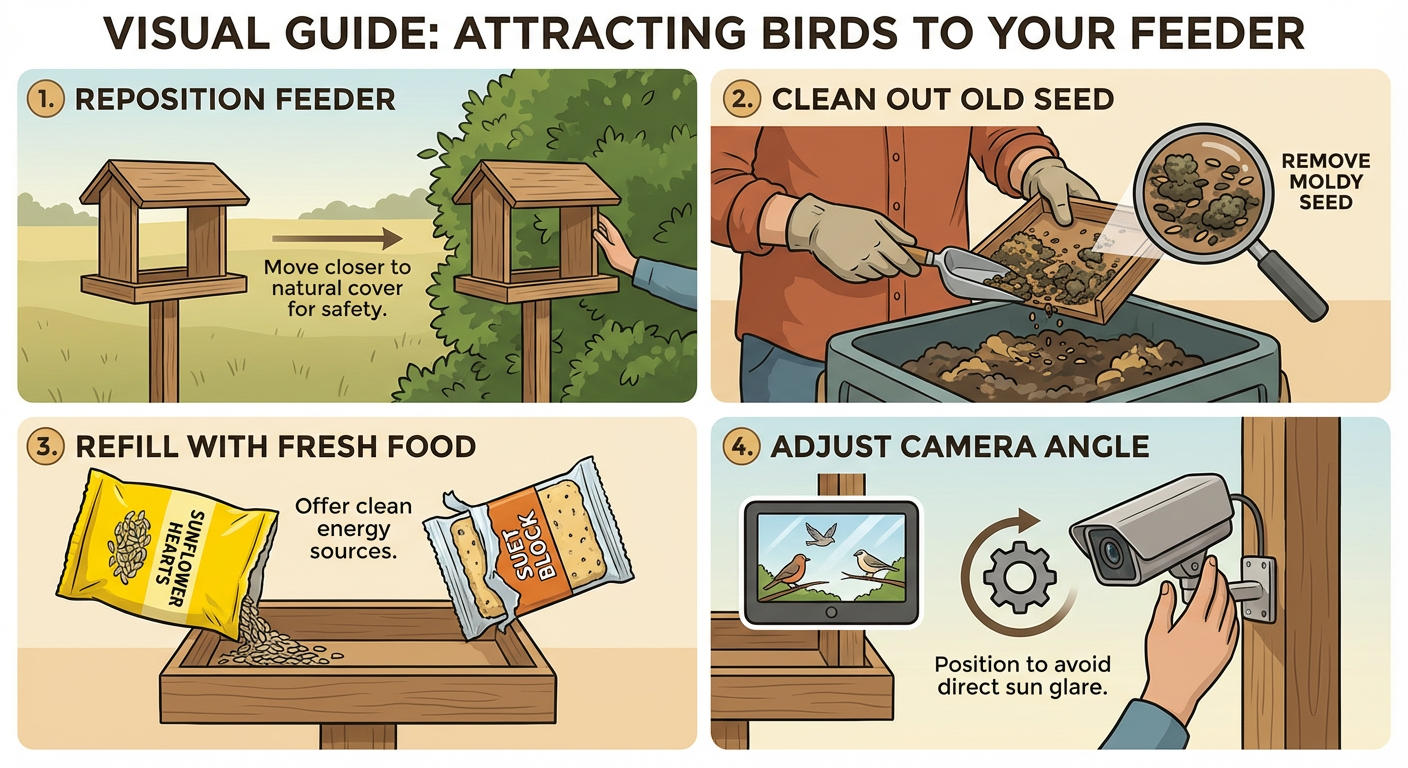 A guide to attracting birds to a feeder camera