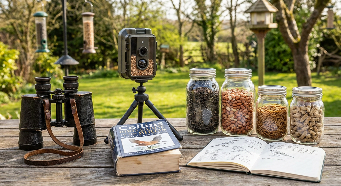 Birdwatching equipment and bird feeder camera for UK gardens